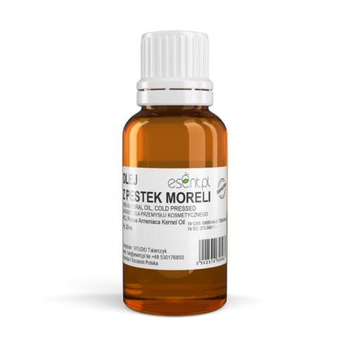 Olej Morelowy , NIERAFINOWANY, zimnotłoczony 20 ml