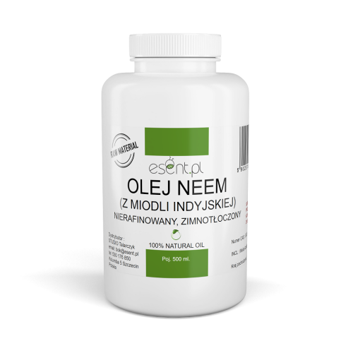 Olej z Miodli Indyjskiej 500 ml nierafinowany, tłoczony na zimno.