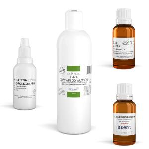 Zestaw surowców do "odżywki silnie wzmacniającej/odbudowującej włosy" ponad 200 ml