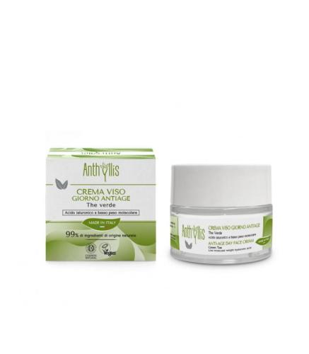 Krem do twarzy ANTI-AGE na dzień, z zieloną herbatą i kwasem hialuronowym, 50 ml, Anthyllis
