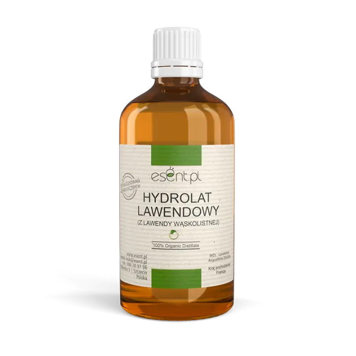 Hydrolat z lawendy wąskolistnej w brązowej butelce 100 ml.