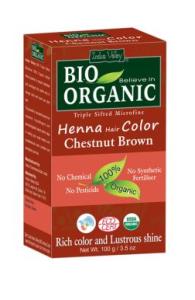 Henna - farba do włosów na bazie henny, ORZECHOWY BRĄZ, CERTYFIKOWANA - ECOCERT, vege, 100 g, Indus Valley