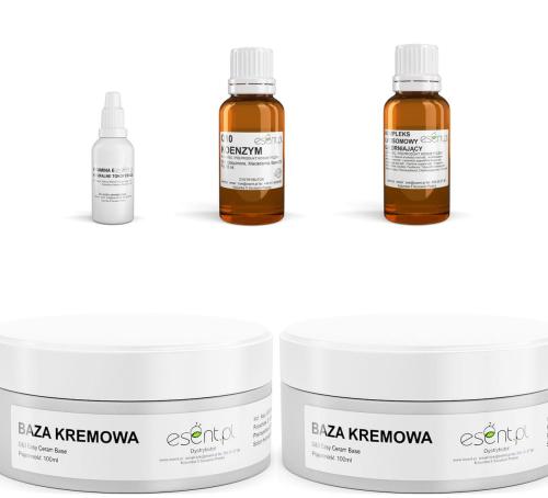 Zestaw surowców do wykonania dwóch kremów na dzień" 2 x100 g