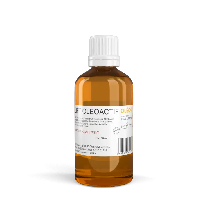 Na zdjęciu brązowa buteleczka o pojemności 50 ml. z preparatem Lift Oleoactif.