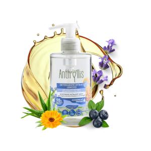 Ekologiczny płyn do higieny intymnej z wyciągiem z borówki i nagietka, CERTYFIKOWANY, Anthyllis Eco Bio, Pierpaoli, 300 ml
