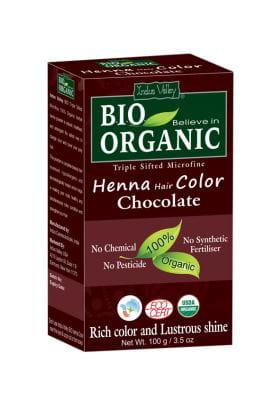Henna - farba do włosów na bazie henny, CZEKOLADOWY, w 100% ekologiczna, CERTYFIKOWANA - ECOCERT, vege, 100 g, Indus Valley