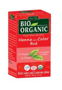 Henna - farba do włosów na bazie henny, RUDY, w 100% ekologiczna, CERTYFIKOWANA - ECOCERT, vege, halal, 100 g, Indus Valley