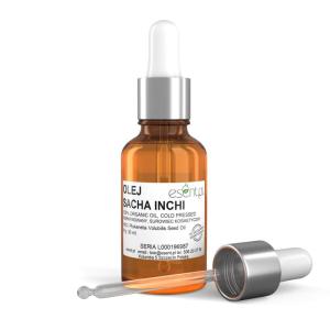 Olej SACHA INCHI - 100% organiczny tłoczony na zimno 30 ml. w butelce ze szklaną pipetą