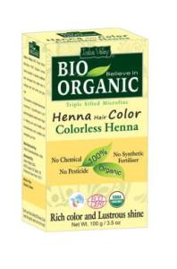 Henna - farba do włosów na bazie henny, BEZBARWNA, w 100% ekologiczna, CERTYFIKOWANA - ECOCERT, vege, halal, 100 g, Indus Valley