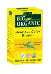 Henna - farba do włosów na bazie henny, BLOND, w 100% ekologiczna, CERTYFIKOWANA - ECOCERT, vege, halal, 100 g, Indus Valley