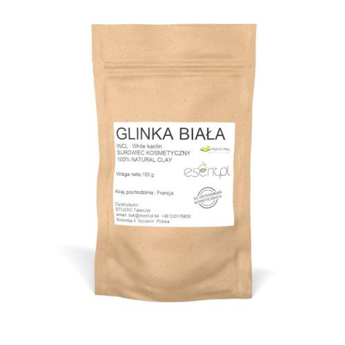 Francuska GLINKA BIAŁA ( Porcelanowa ) 100 g  , certyfikowana