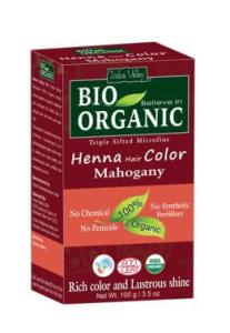 Henna - farba do włosów na bazie henny, MAHOŃ, w 100% ekologiczna, CERTYFIKOWANA - ECOCERT, vege, halal, 100 g, Indus Valley