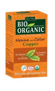 Henna - farba do włosów na bazie henny, MIEDZIANY, w 100% ekologiczna, CERTYFIKOWANA - ECOCERT, vege, halal, 100 g, Indus Valley