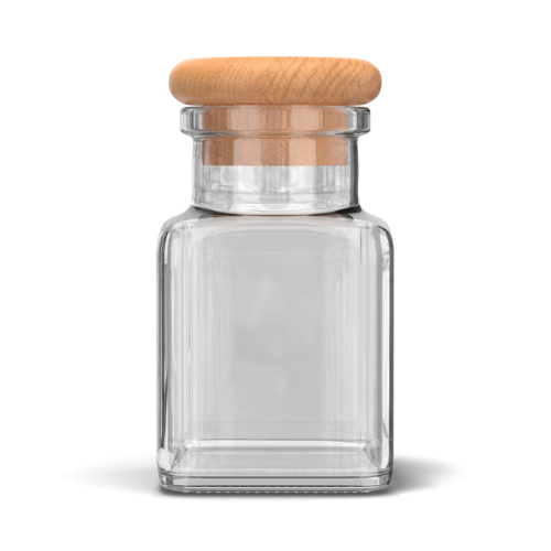 Słoik do świec ( i nie tylko ) z drewnianym zamknięciem poj. 150 ml