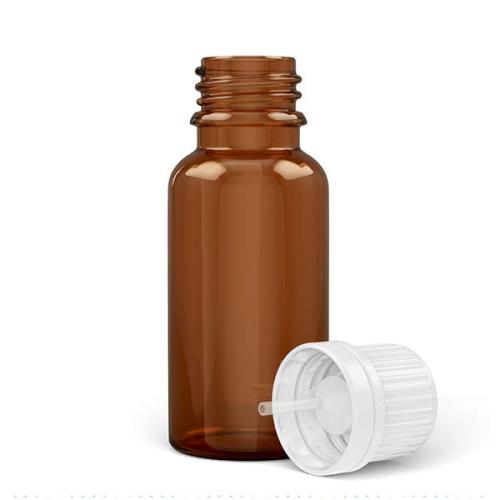 Butelka szklana 20 ml z zakrętką i zakrpalaczem