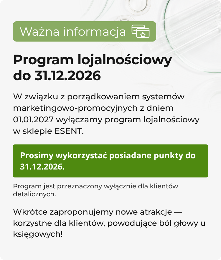 Program lojalnościowy ESENT działa do 31.12.2026 – wykorzystaj punkty